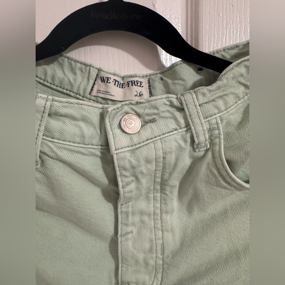 We The Free Mint Green Barrel Jeans - Picture 3 of 3